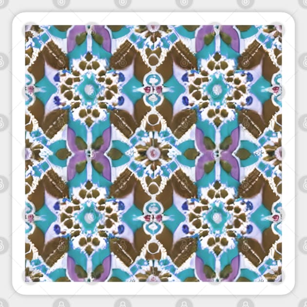 Retro Bohemian Pattern Sticker by PurplePeacock